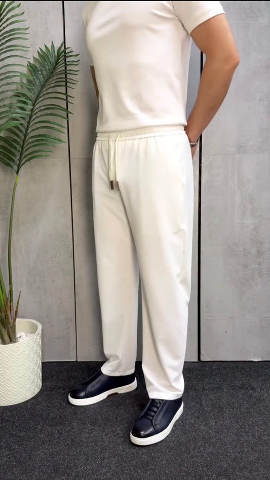 Casual Drawstring Straight Leg Trousers — view 1