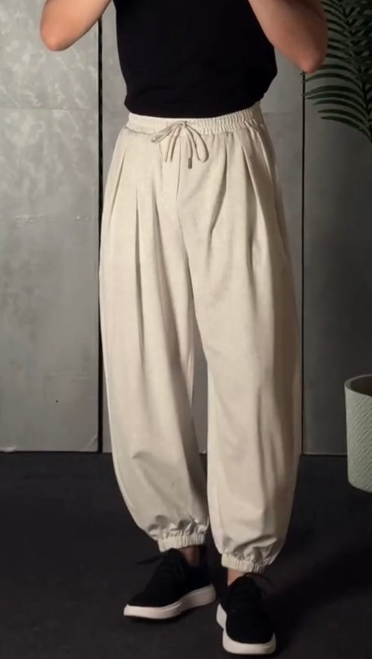 Lightweight Baggy Cuffed Pants — view 4