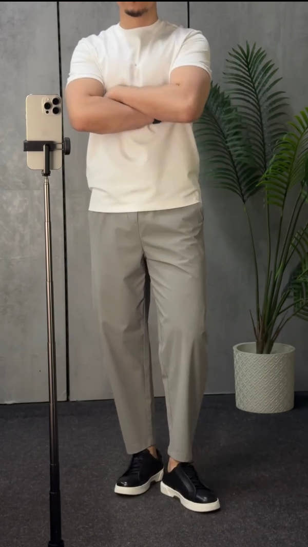 Modern Flat-Front Relaxed Trousers