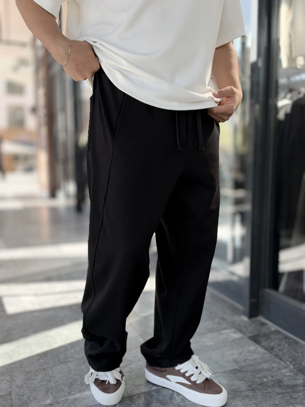 Relaxed Straight-Leg Trousers