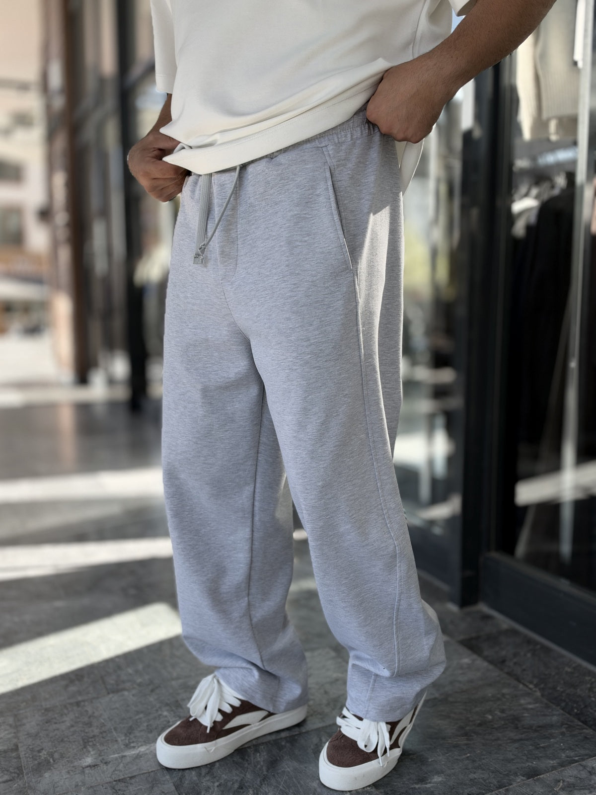 Relaxed Straight-Leg Trousers