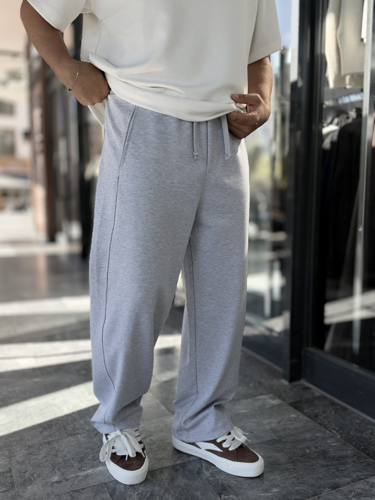 Relaxed Straight-Leg Trousers
