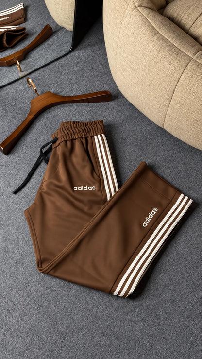 Retro Stripe Wide-Leg Track Trousers