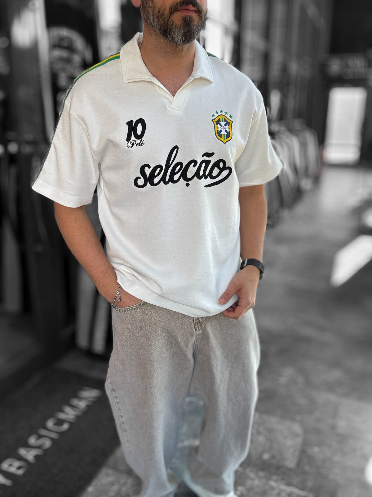 Two-Thread T-Shirt with Brazil Emblem