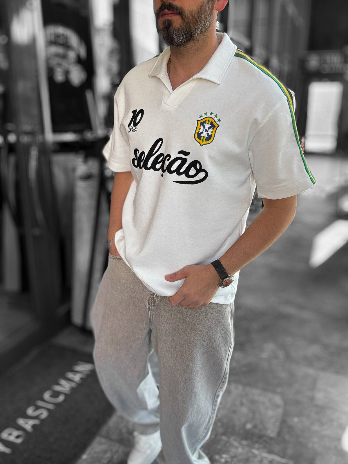 Two-Thread T-Shirt with Brazil Emblem