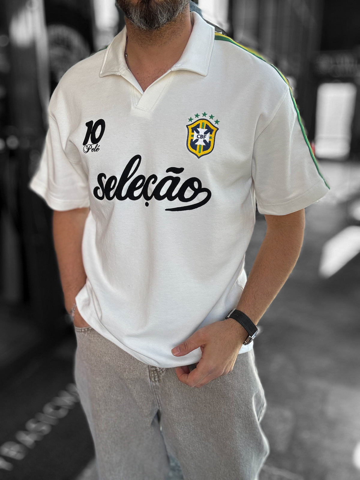 Two-Thread T-Shirt with Brazil Emblem