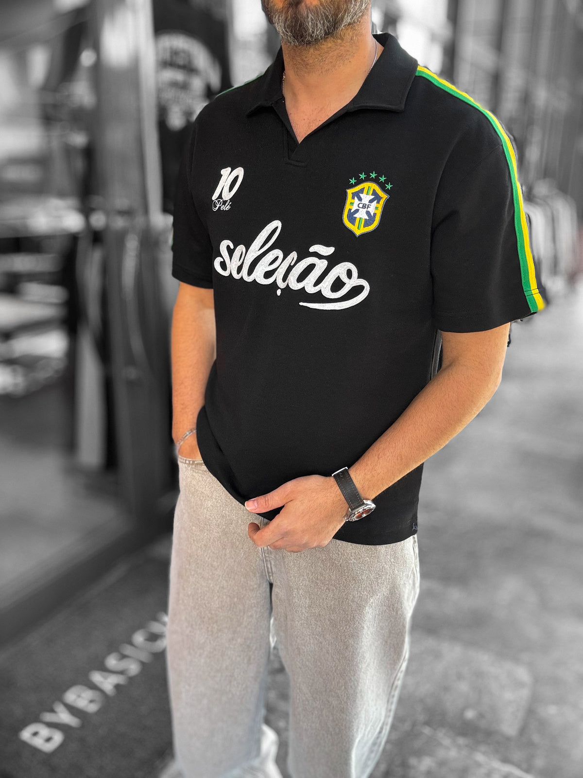Two-Thread T-Shirt with Brazil Emblem