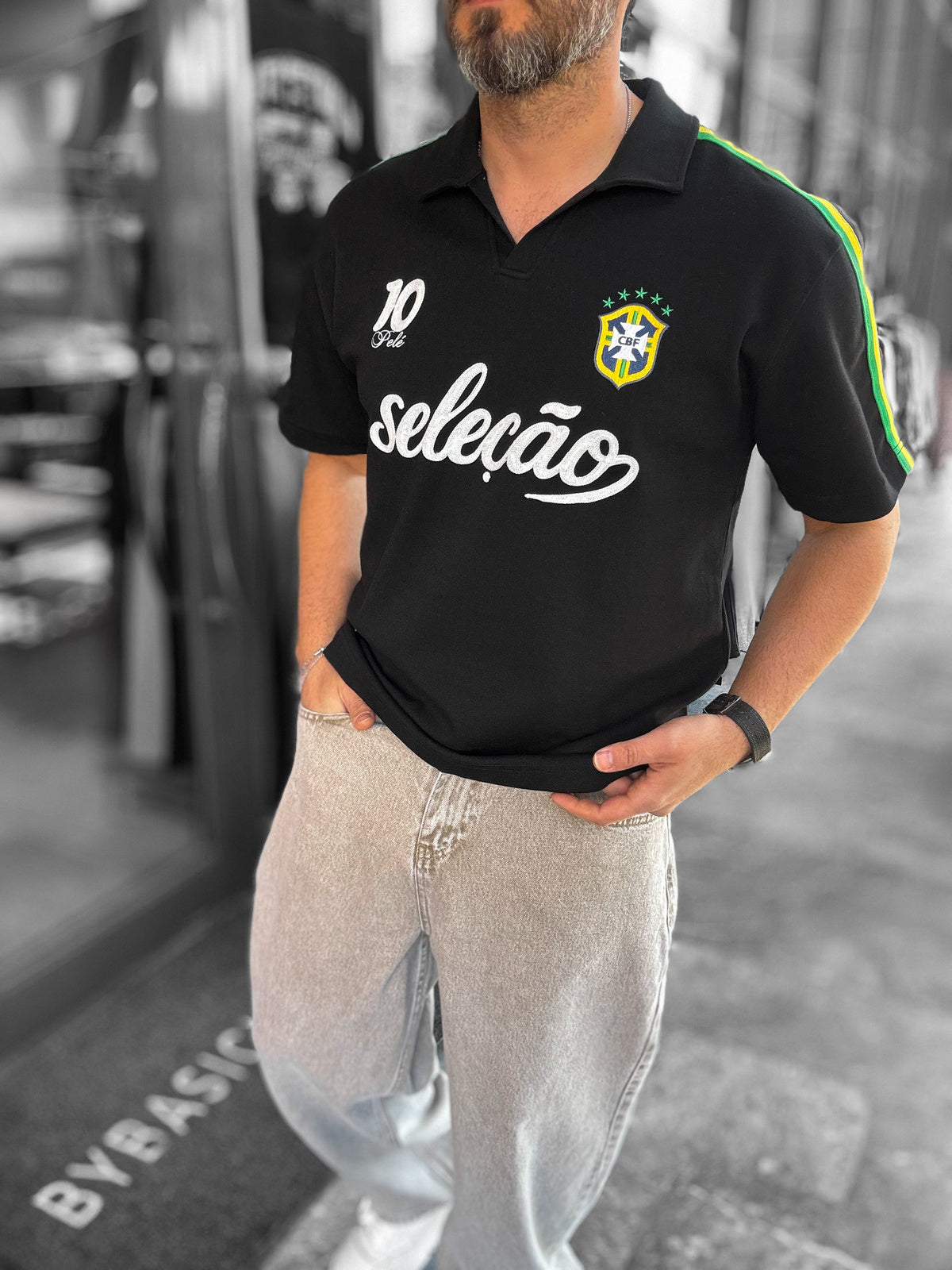 Two-Thread T-Shirt with Brazil Emblem