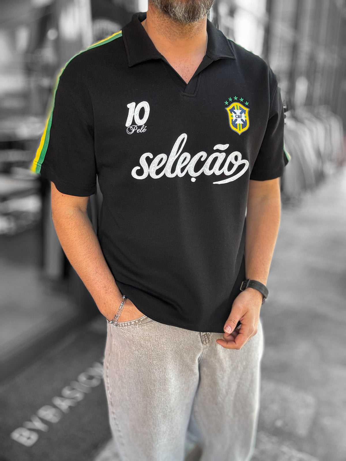 Two-Thread T-Shirt with Brazil Emblem