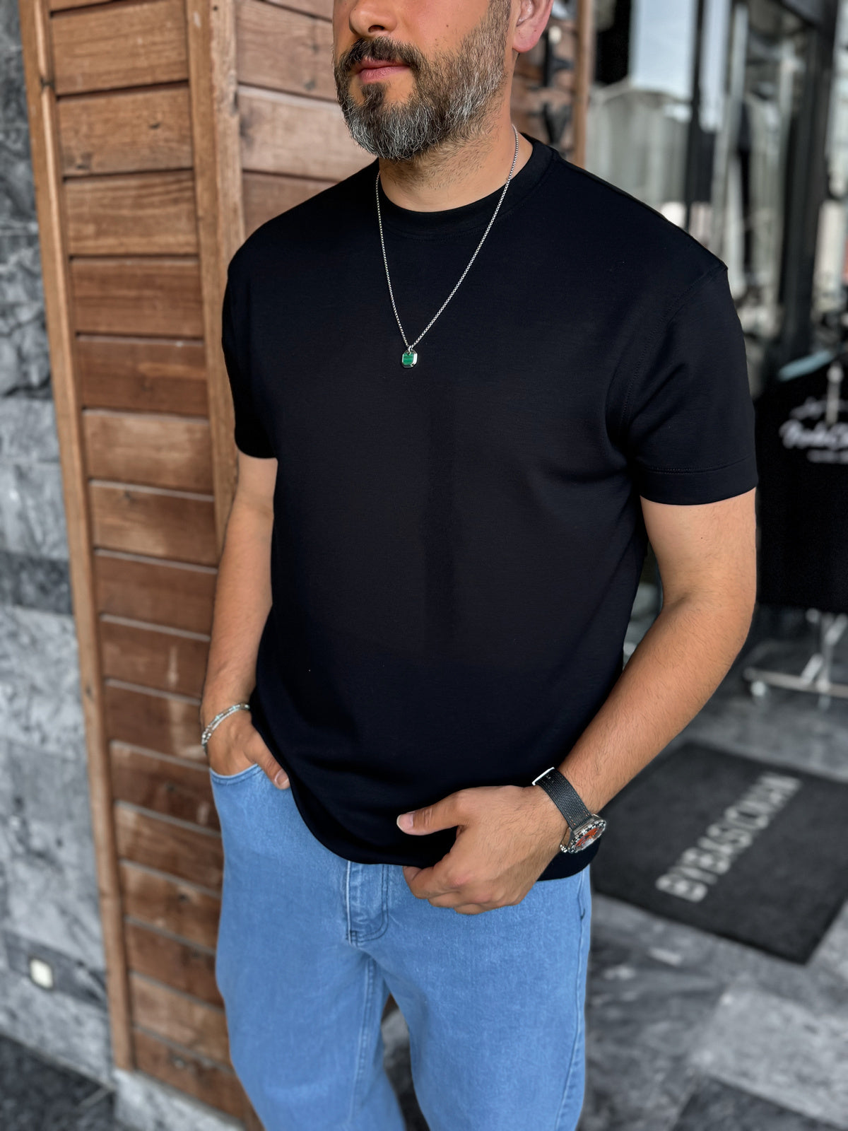 Modal Fabric Lycra Slim Fit T-Shirt