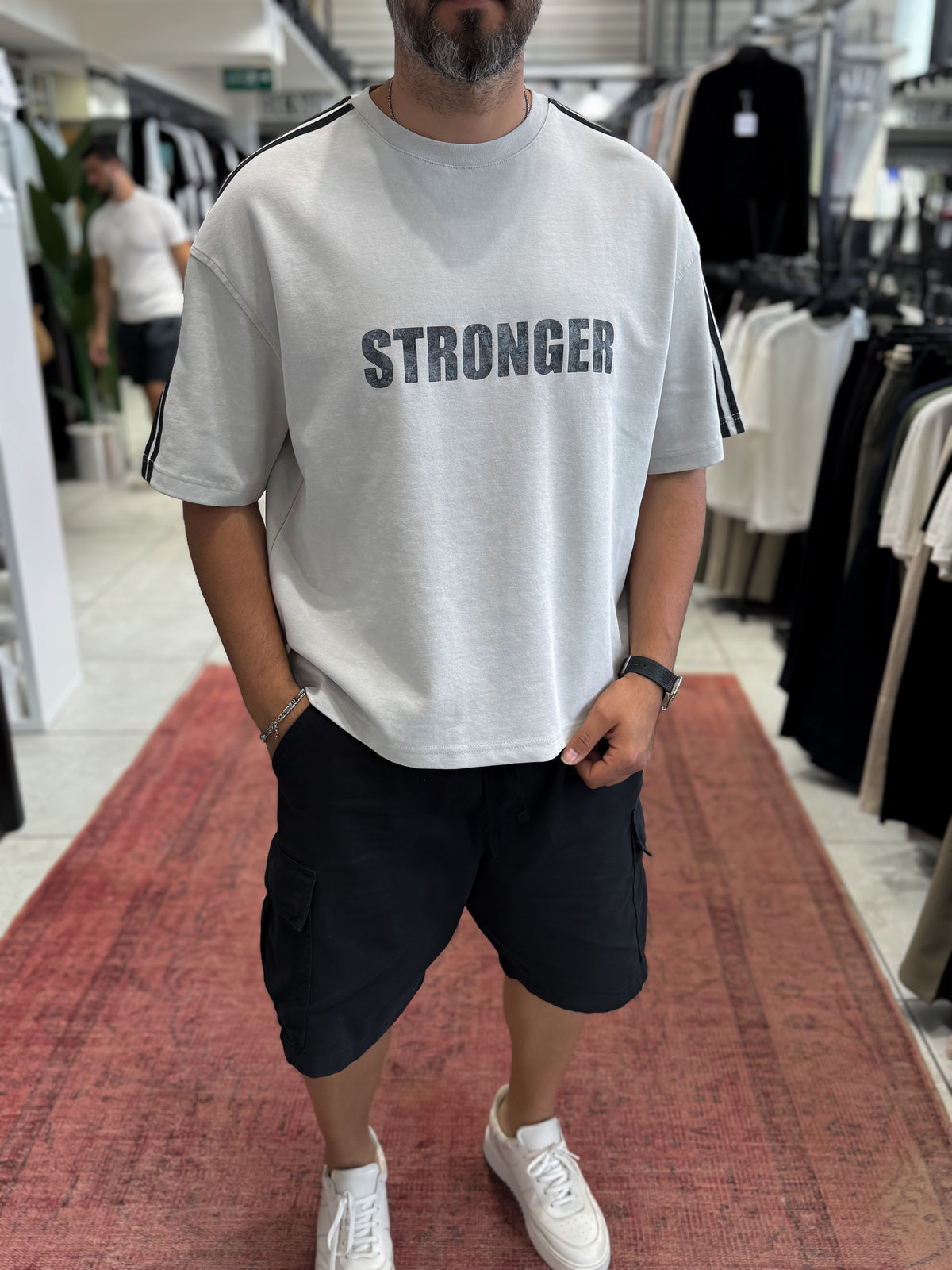 Stronger Print Washed Boxy Fit T-Shirt