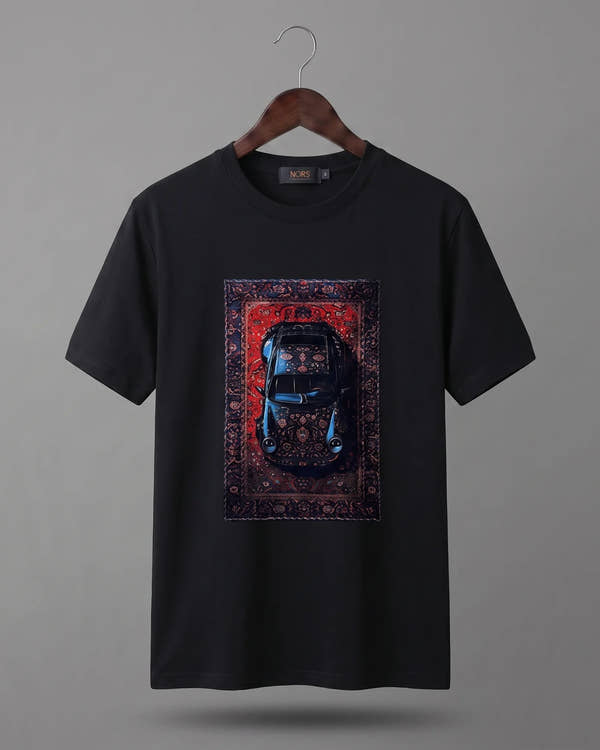 Sports Car & Vintage Rug Graphic T-Shirt