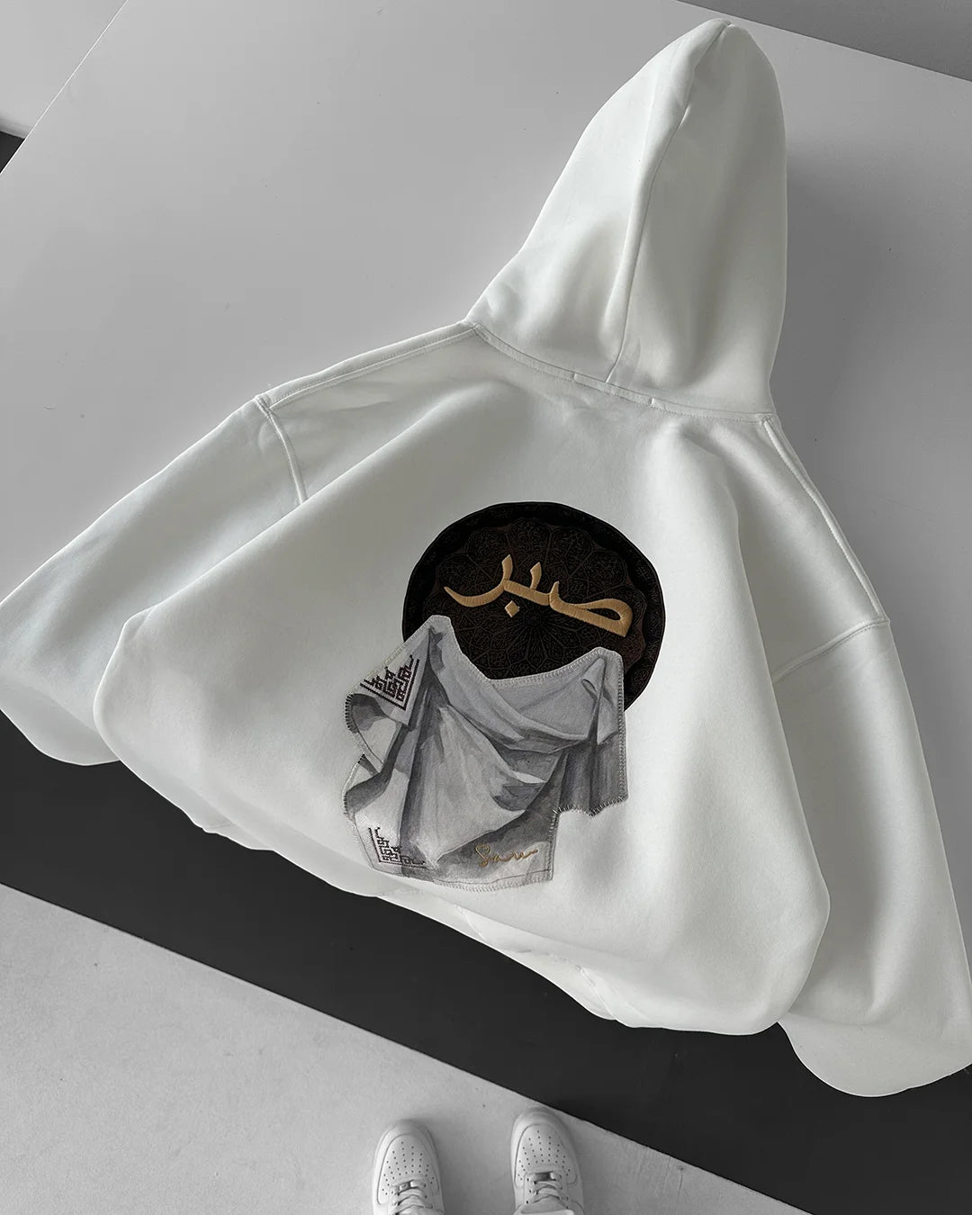 صبر Embroidered Oversized Hoodie
