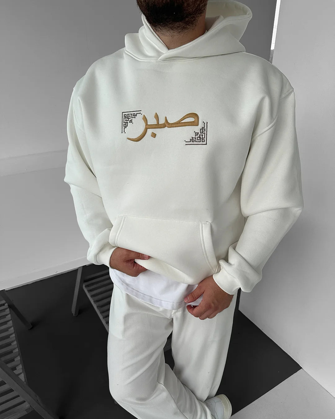 صبر Embroidered Oversized Hoodie
