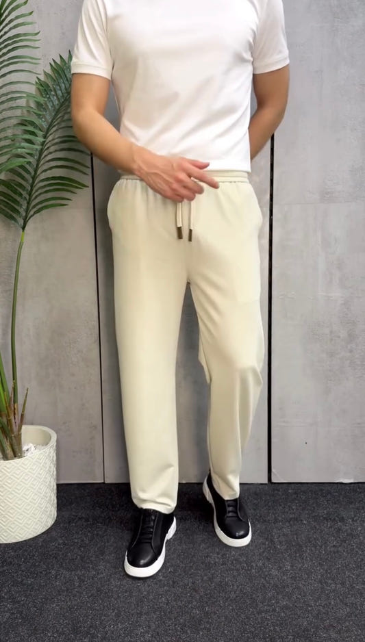 Casual Drawstring Straight Leg Trousers — view 5