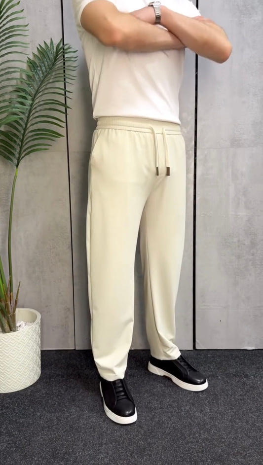 Casual Drawstring Straight Leg Trousers — view 3