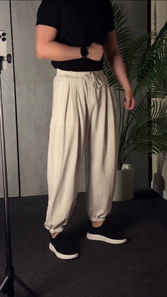 Lightweight Baggy Cuffed Pants — hover view