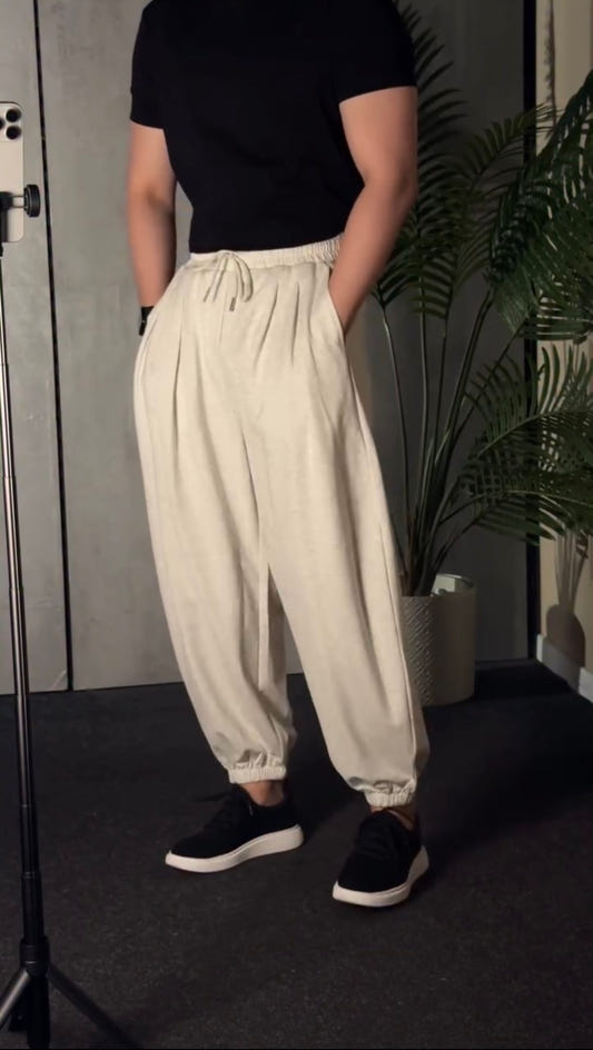 Lightweight Baggy Cuffed Pants — view 1