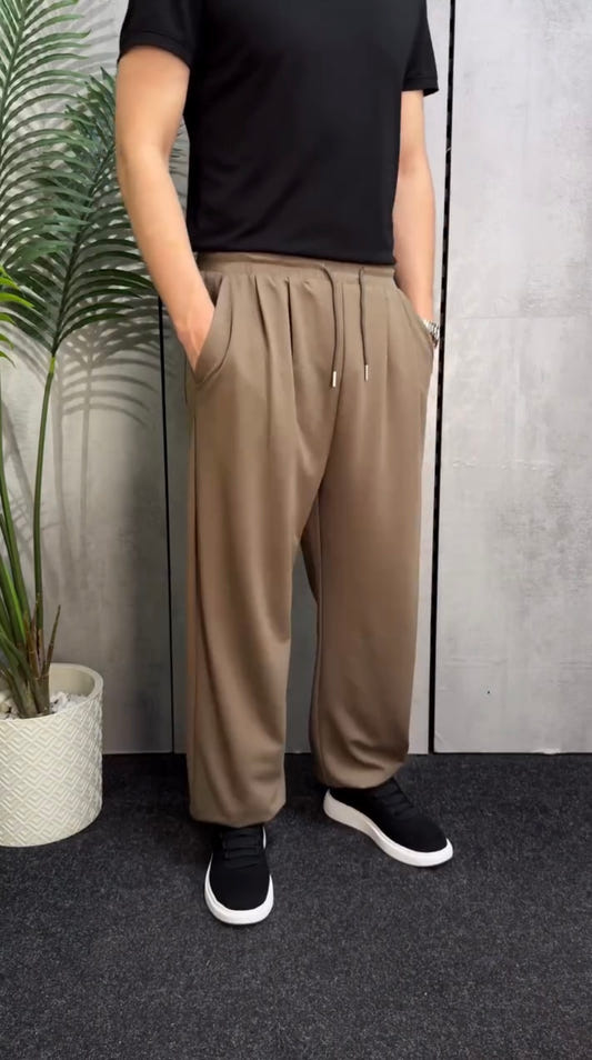 Casual Baggy Pants with Drawstring Waist — hover view