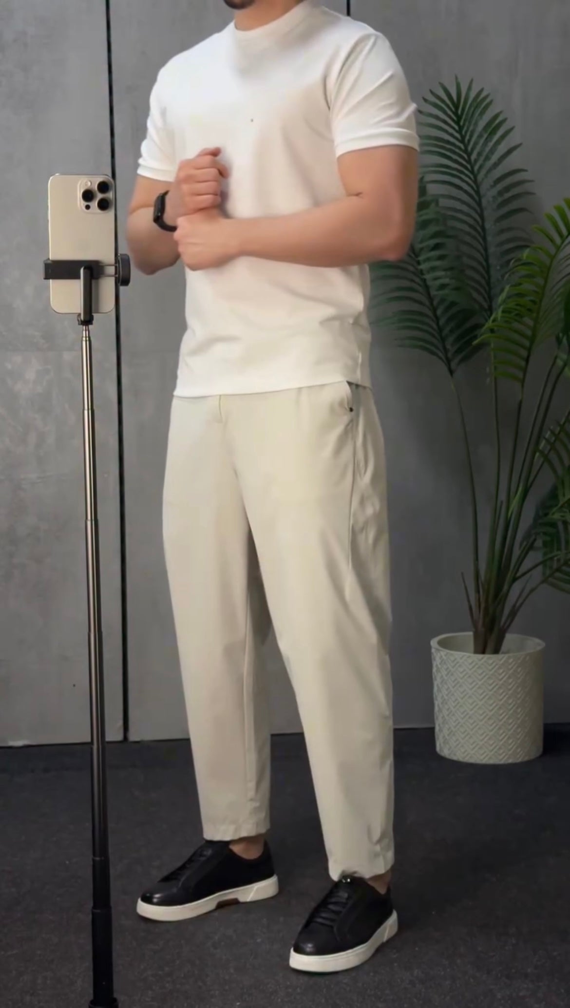 Modern Flat-Front Relaxed Trousers