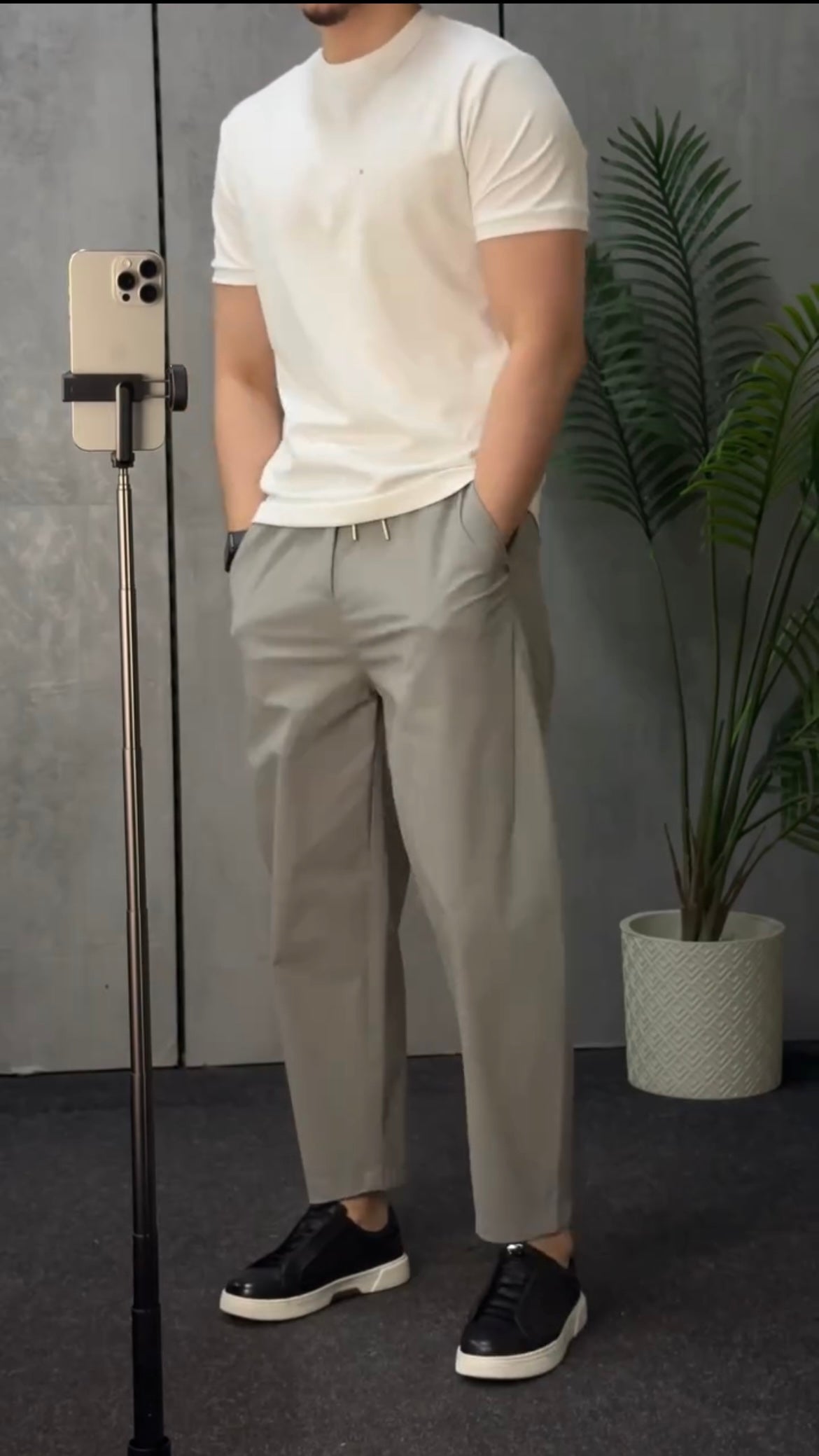 Modern Flat-Front Relaxed Trousers