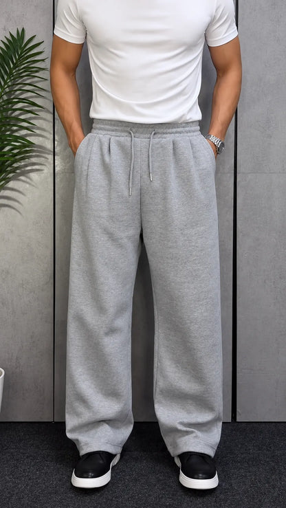 Wide-Leg Pleated Trousers