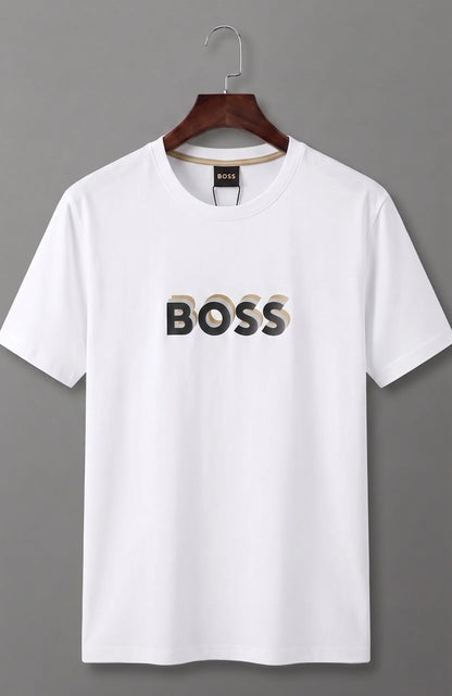 Casual Crew Neck Tee with Graphic Design