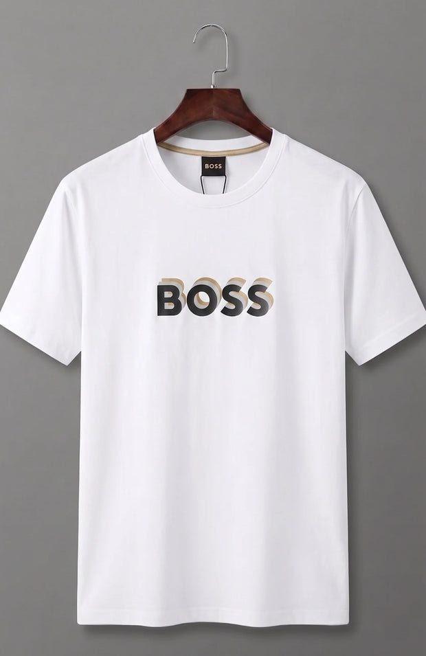 Casual Crew Neck Tee with Graphic Design