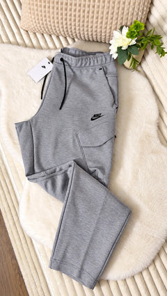 Heather Grey Utility Cargo Track Pants