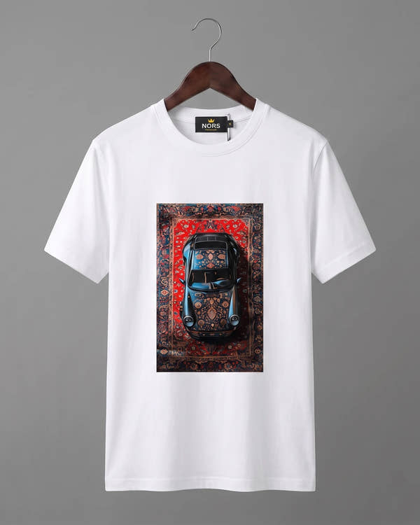 Sports Car & Vintage Rug Graphic T-Shirt