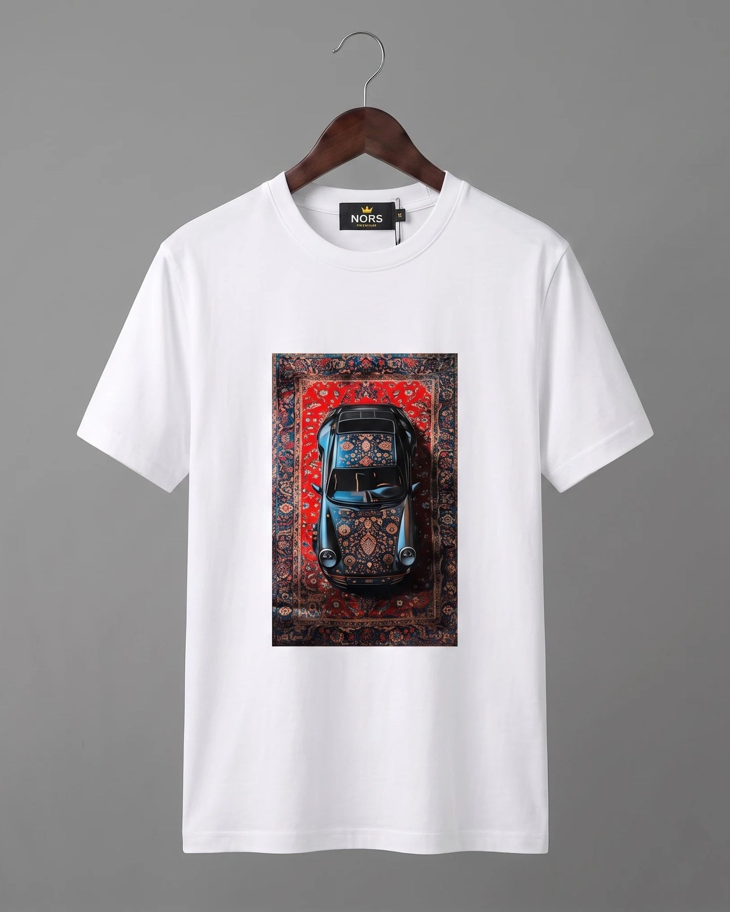 Sports Car & Vintage Rug Graphic T-Shirt