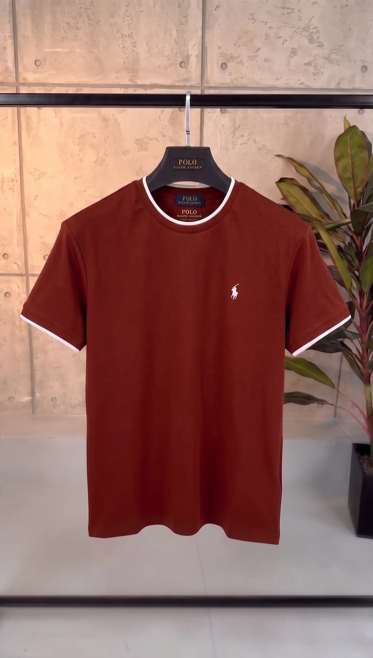 Rust Red Round Neck T-Shirt