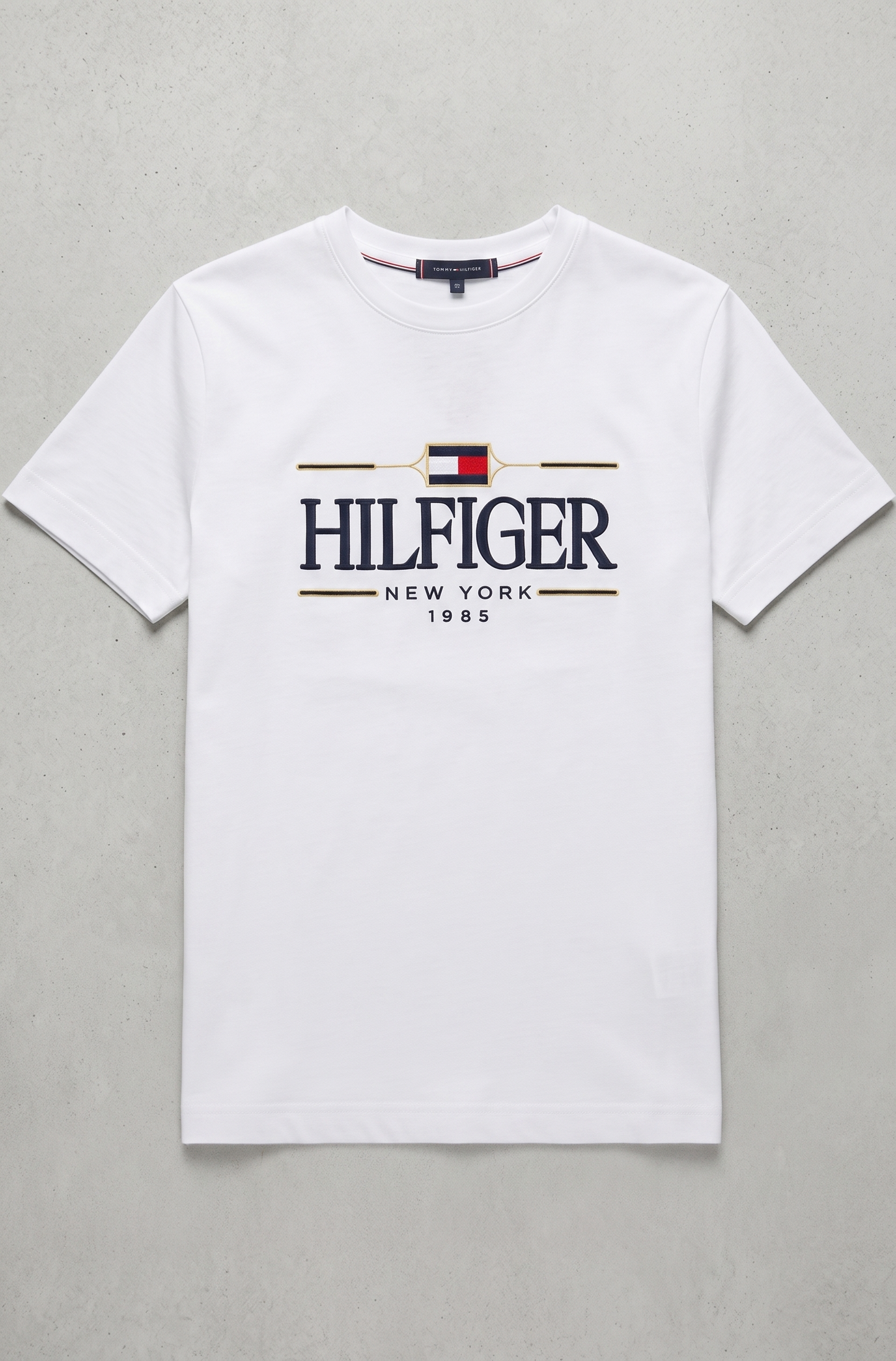 TH Classic Round Neck Cotton Jersey Shirt Optical White