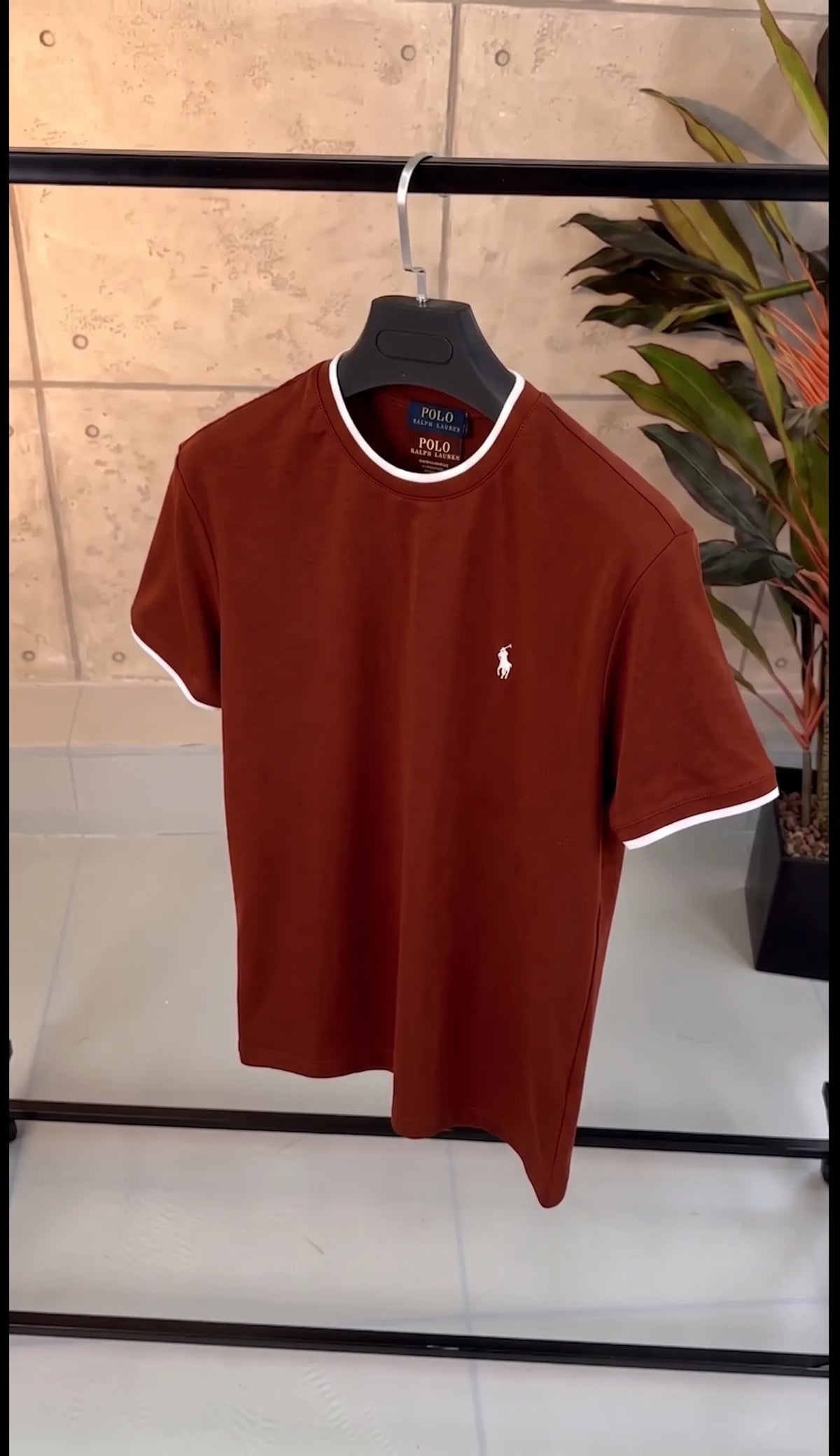 Rust Red Round Neck T-Shirt