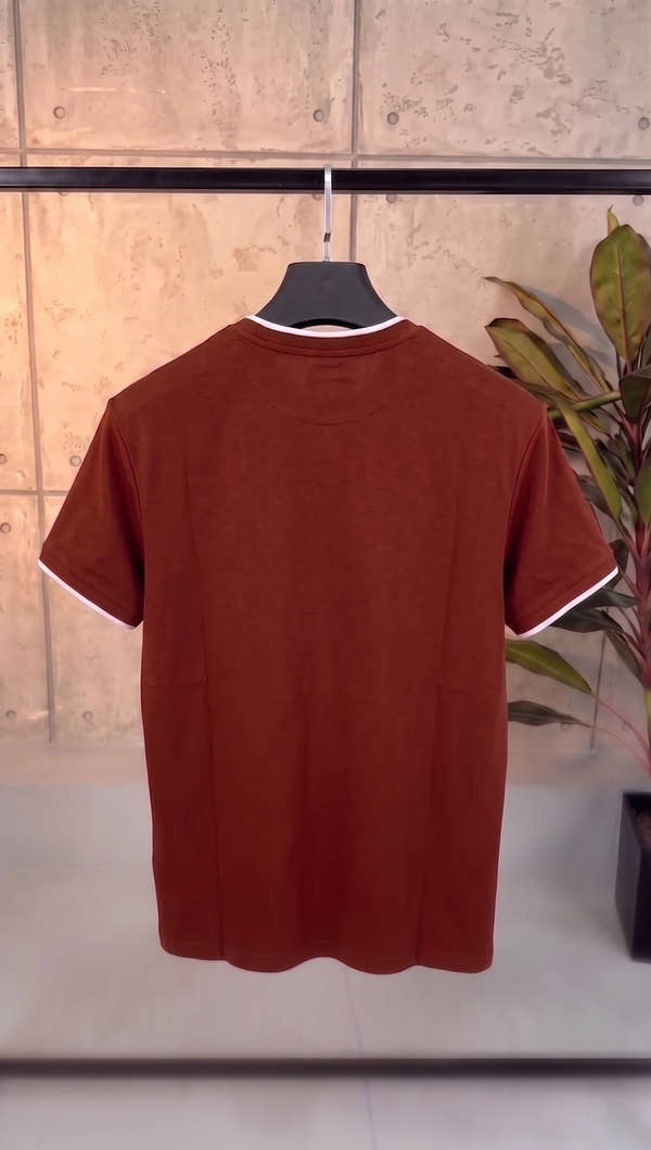 Rust Red Round Neck T-Shirt