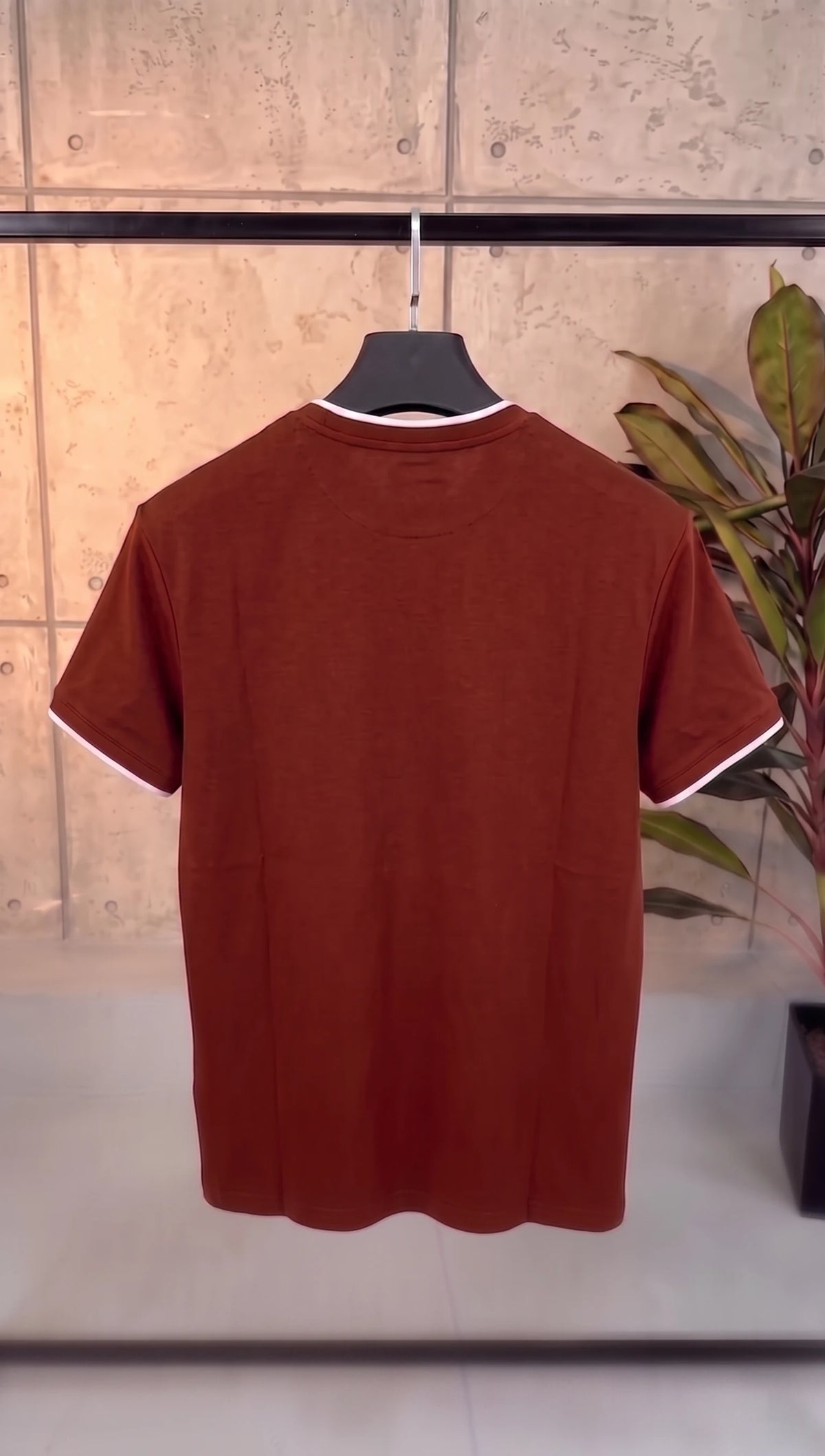 Rust Red Round Neck T-Shirt
