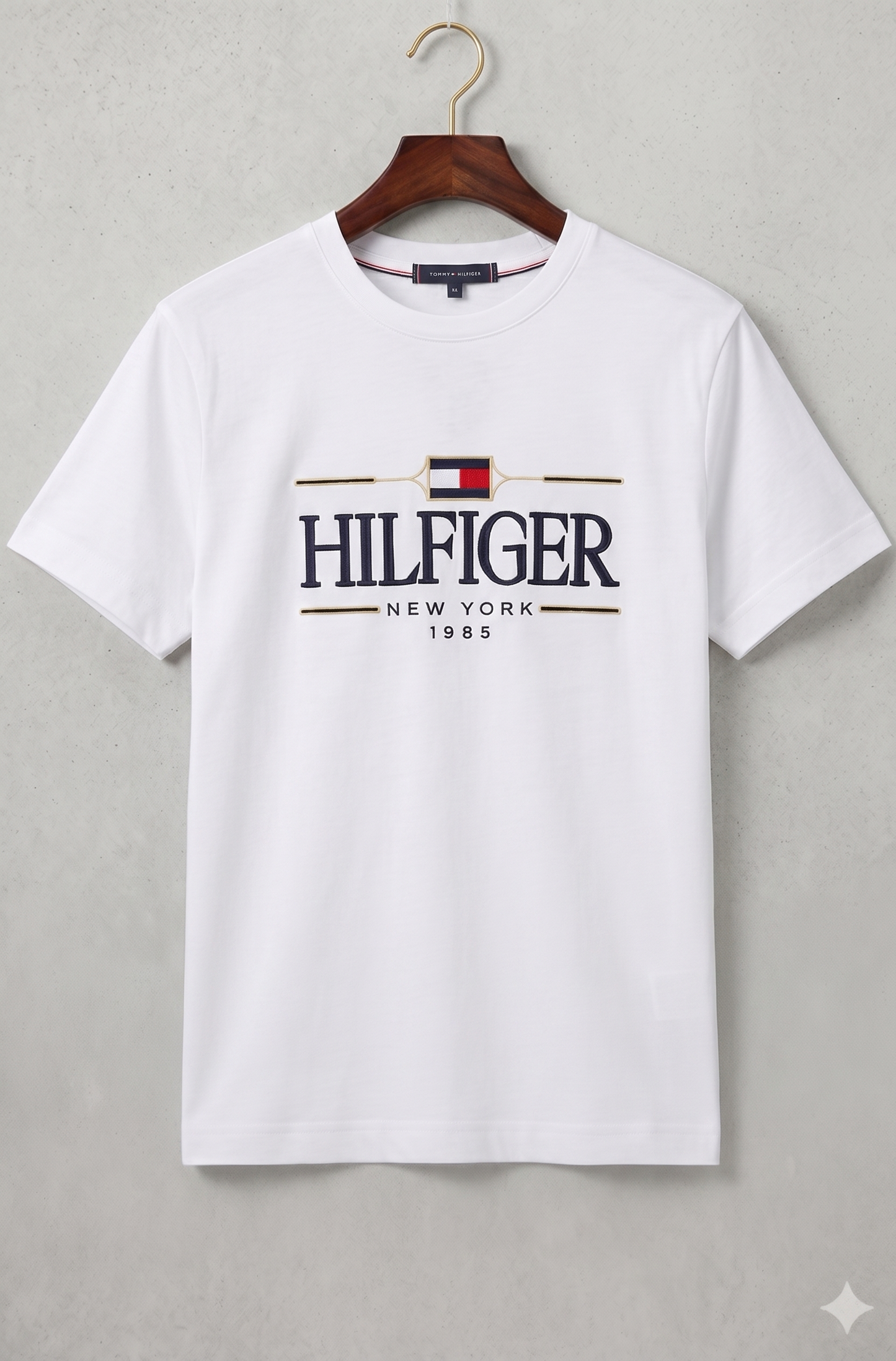 TH Classic Round Neck Cotton Jersey Shirt Optical White